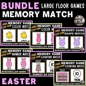 Preview of EASTER MARSHMALLOW CANDY BUNDLE LARGE MEMORY MATCH FLOOR GAME MATCHING PEEPS