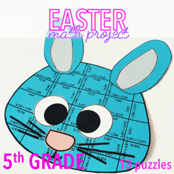 Preview of EASTER MATH ACTIVITIES - FIFTH GRADE BUNNY