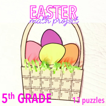 Preview of EASTER MATH ACTIVITIES - FIFTH GRADE EASTER BASKET