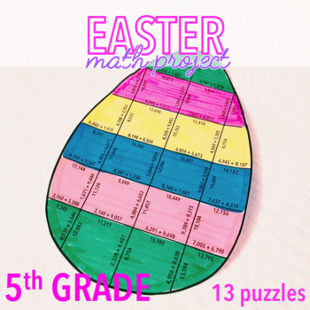 Preview of EASTER MATH ACTIVITIES - FIFTH GRADE EASTER EGG