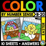 EASTER MATH COLOR BY TEEN NUMBER SENSE ACTIVITY APRIL COLO