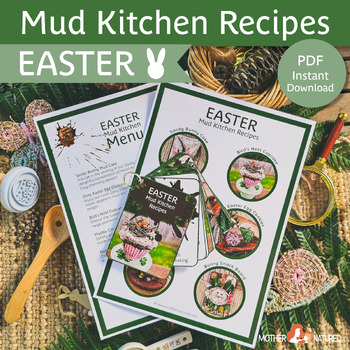 Preview of EASTER Mud Kitchen Recipes | Easter Outdoor Play | Easter Mud Kitchen Printables