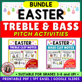 EASTER Music Lesson Activities - Treble and Bass Clef Note