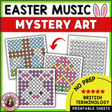 EASTER Music Lesson Colouring Pages - 12 Music Mystery Art