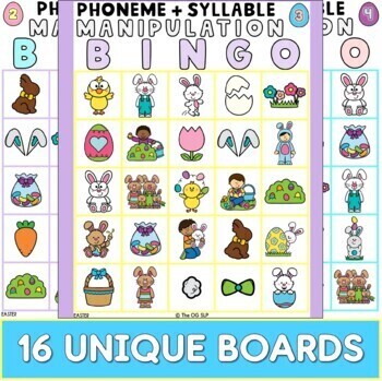 EASTER Phoneme and Syllable Manipulation BINGO - Easter Phonological ...