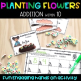 Easter Spring Flowers Addition to 10: Interactive Math Cen