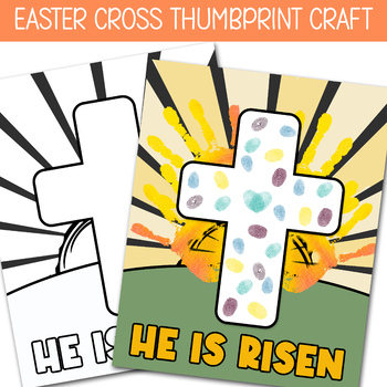 EASTER STORY CRAFT, JESUS CROSS FINGERPRINT ART, CHRISTIAN HOMESCHOOL ...