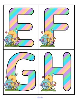 easter large upper case alphabet letters make activities and room