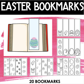 Preview of EASTER THEMED BOOKMARKS | 20 BOOKMARKS | NO PREP