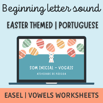 Preview of EASTER THEMED Beginning Letter Sound | PORTUGUESE version