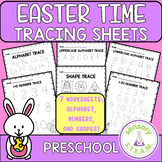 EASTER Themed Tracing Worksheets for Preschool, alphabet n