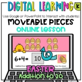 EASTER Theme Addition to 20 - Distance Learning Google Sli