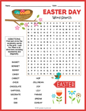 (2nd, 3rd, 4th, 5th Grade) SECULAR EASTER Word Search Puzz