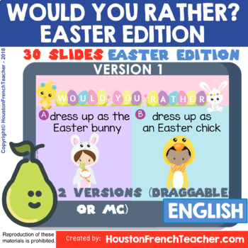 Preview of EASTER Would You Rather Digital/Virtual APRIL Brain Breaks Activities Fun Friday