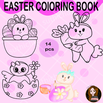 Preview of EASTER coloring book  {Spring Coloring Pages}