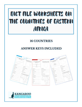 Preview of EASTERN AFRICA Countries - Fact File Worksheets - Research Sheets