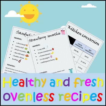 Preview of EASY AND HEALTHY RECIPES FOR KIDS | NO OVEN NEEDED