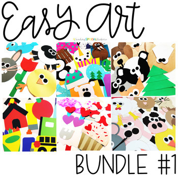 Preview of EASY ART BUNDLE ONE: 153 CRAFTS AND WRITING ACTIVITIES