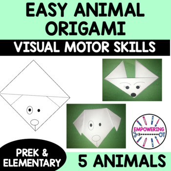 Preview of EASY Animal Origami / Crafts. fine motor visual motor OT SPED distance learning