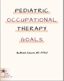 Sample Page from Pediatric OT Goals