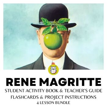 Preview of EASY RENE MAGRITTE DIGITAL SURREALISM ART PROJECT, ACTIVITY BOOK & LESSON PLANS