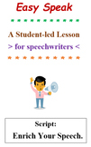 SPEECH WRITING, Bundle of Lessons, shows students how pros