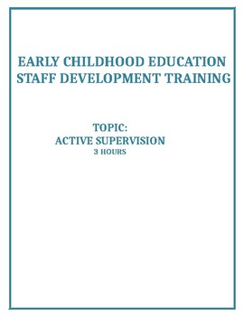 Preview of ECE Professional Development: Active Supervision