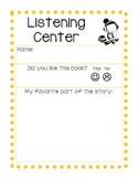 ECE/PreK/Kindergarten, Listening Center Reflection Report