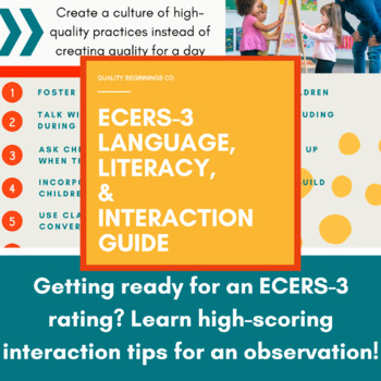 Preview of ECERS-3 Language, Literacy, & Interaction Guide | High Scoring Classroom Tips