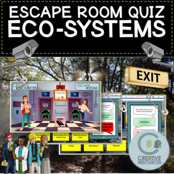Preview of ECO system Revision Escape Quiz - Like boom cards