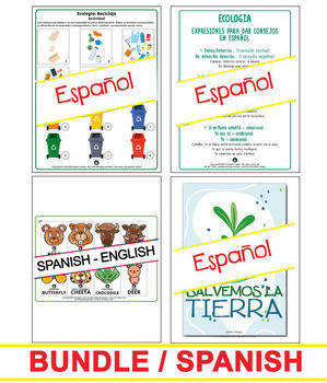 Preview of ECOLOGÍA BUNDLE - SPANISH & BILINGUAL (SPANISH-ENGLISH) 5 productos en 1