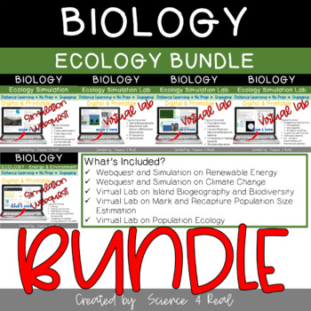 Preview of ECOLOGY ACTIVITY BUNDLE - WEBQUEST and VIRTUAL LABS