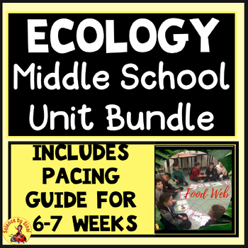 Preview of ECOLOGY UNIT BUNDLE Middle School with Pacing Guide Environmental Science