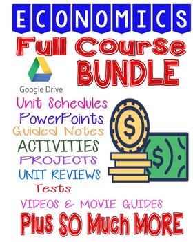 Preview of ECONOMICS FULL COURSE GROWING BUNDLE Everything You Need Plus MORE