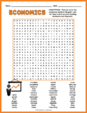 ECONOMICS Word Search Puzzle Worksheet Activity - 4th, 5th