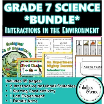 ECOSYSTEMS BUNDLE: Grade 7 Science Interactions in the Environment