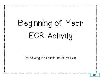 Preview of ECR Beginning of the Year Activity