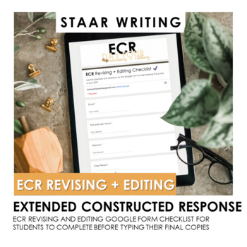 Preview of ECR Extended Constructed Response Revising and Editing Google Form Checklist
