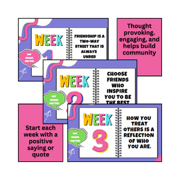 Preview of ECR and SEL Daily Writing Prompts and Activities- First Six Weeks