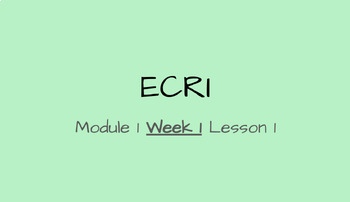 Preview of ECRI Lesson- Into Reading Module 1 Week 1 Lesson 1