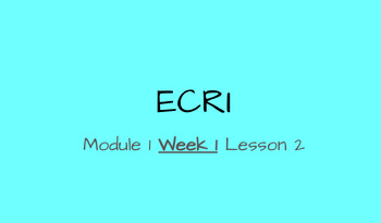 Preview of ECRI Lesson- Into Reading Module 1 Week 1 Lesson 2