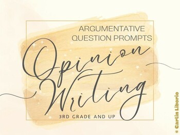 Preview of ECRs - Argumentative/Opinion Question Stems (Grades 3-8)