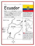 ECUADOR - Introductory Geography Worksheet