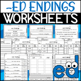 ED Endings Worksheets: Inflectional Endings Suffixes 3 Sou