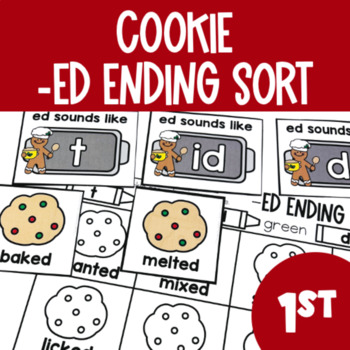 Preview of ED Inflectional Endings - 1st Grade Literacy Center (December)