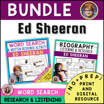 Preview of ED SHEERAN Music Activities BUNDLE