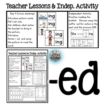 Suffix -ed for Kindergarteners: Past Tense Verbs by The Way I Teach