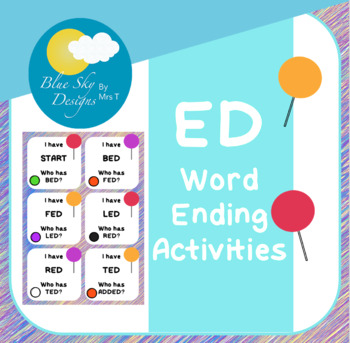 Preview of ED Word Ending Activities