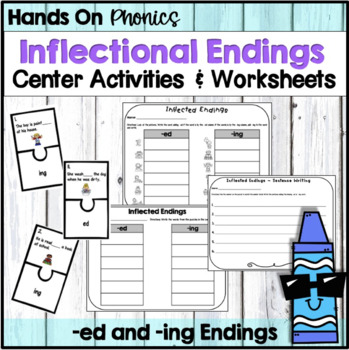 Preview of ED and ING Endings Inflected Endings Center Activities