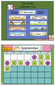 Preview of Calendar Fun Flipchart 1st Grade Full Year 2016-2017